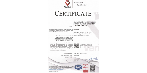 Türkak'dan akredite belgelendirme kapsamında ilk  ISO27001:2022 geçişi yapan firma olduk.